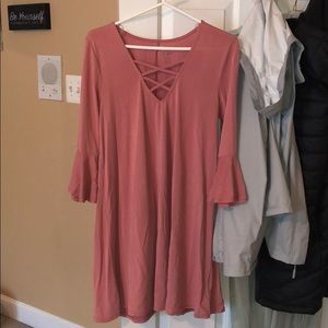 Light Pink quarter sleeve dress